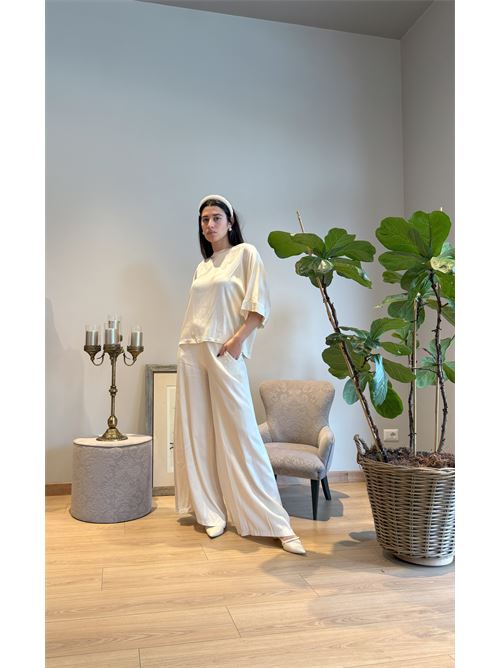 Blusa over satinata DIECI MINUTI | D374B1